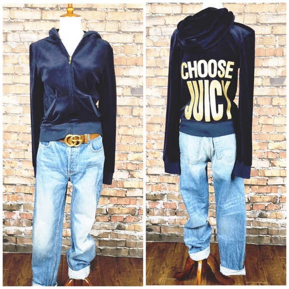 Juicy Couture Tops - Juicy Couture Sweatshirt Navy L